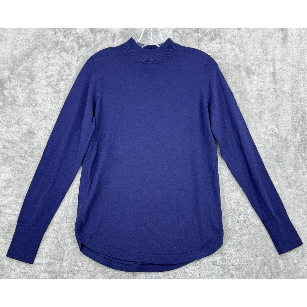 Long Tall Sally Sweater Womens‎ Small Merino Wool Pullover Lightweight Knit Blue
